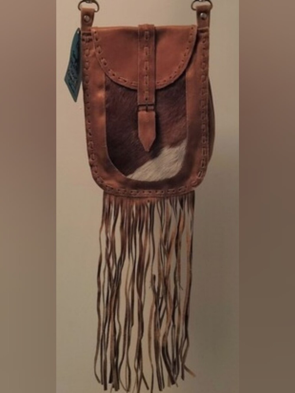 Fringe Cowhide Crossbody Bag in Brown - Stylish Leather Shoulder Bag